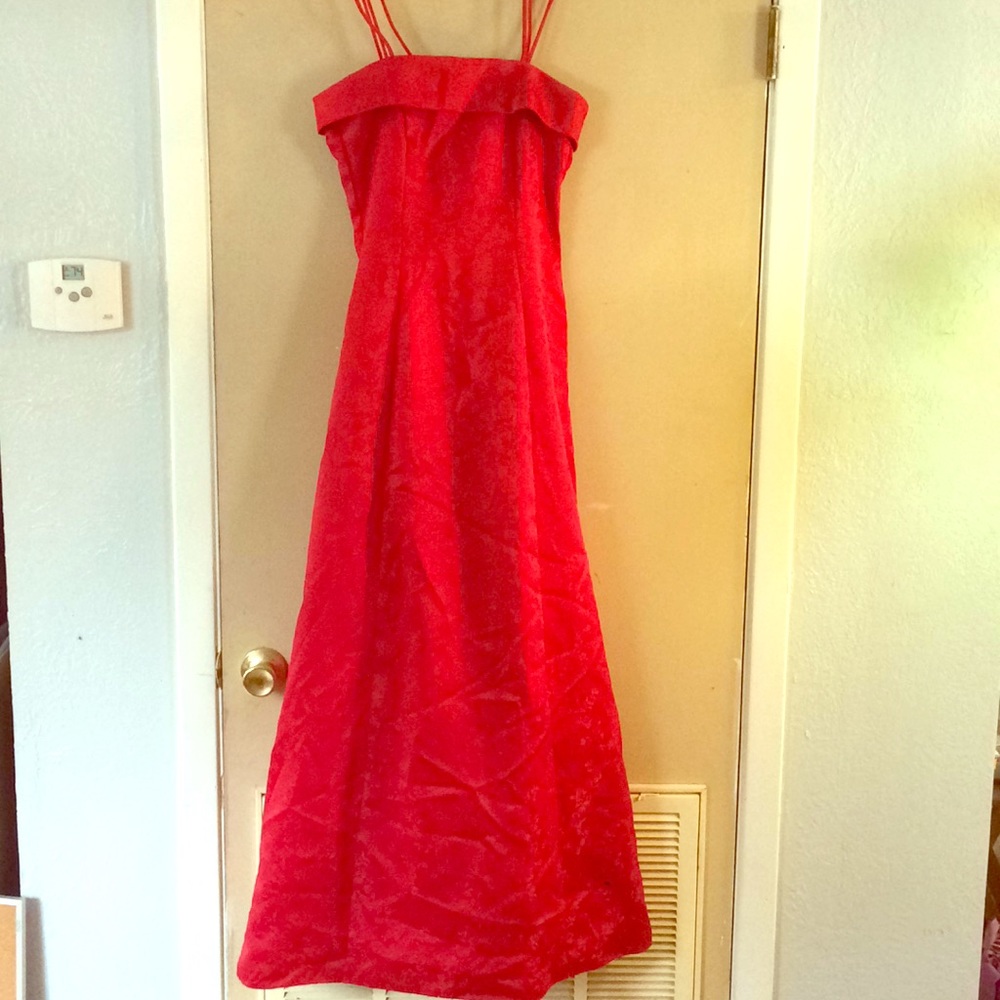 Red formal dress